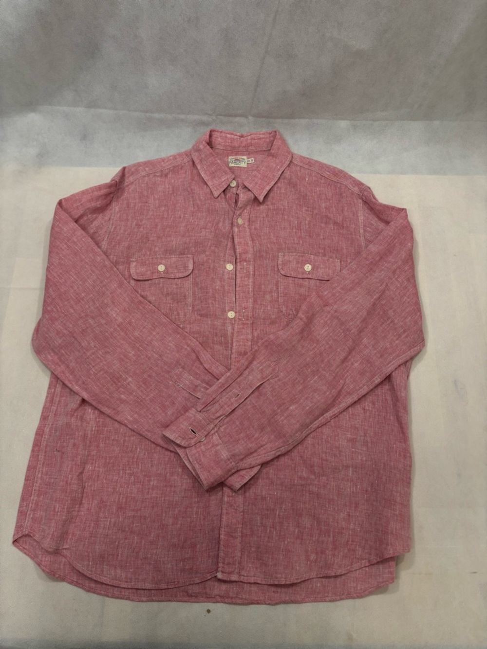 Faherty Men's Button-Down Shirt in Heathered Rose